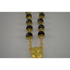 Catholic Rosary - BLACK CRYSTAL BEADS & GOLD CHAIN