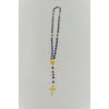 Catholic Rosary - BLUE CRYSTAL BEADS & GOLD CHAIN