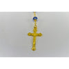 Catholic Rosary - BLUE CRYSTAL BEADS & GOLD CHAIN