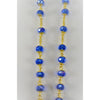 Catholic Rosary - BLUE CRYSTAL BEADS & GOLD CHAIN