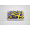 Catholic Rosary - BLUE CRYSTAL BEADS & GOLD CHAIN