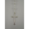 Catholic Rosary - WHITE/SILVER BEADS WITH SILVER CHAIN