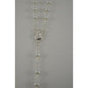 Catholic Rosary - WHITE/SILVER BEADS WITH SILVER CHAIN