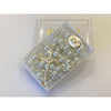 Catholic Rosary - WHITE/SILVER BEADS WITH SILVER CHAIN