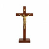 Dark Brown Wooden Standing Crucifixes - 33cm