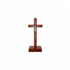 Standing Wooden Crucifix 18cm
