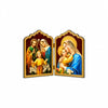 HOLY FAMILY & MARY WITH BABY JESUS STANDING WOOD ICON