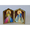 MARY & BABY JESUS STAND WOOD ICON