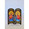 SACRED HEART OF JESUS & MARY WOOD DOUBLE SIDE STAND ICON