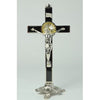 BLACK ST BENEDICT WALL OR STAND METAL CRUCIFIX 20CM