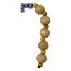 Light Brown Wooden Rosary Ring crucifix and cross