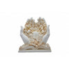 WHITE POLYRESIN LAST SUPPER IN HAND LARGE STATUE