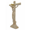 WHITE IVORY STANDING CRUCIFIX WITH GOLD DETAILS