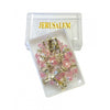 8MM PINK CRYSTAL BEADS & SILVER CHAIN CAR ROSARY