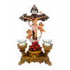 STANDING CRUCIFIX WITH ANGELS AND CANDLE HOLDERS