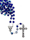 Catholic Rosary - CRYSTAL BEADS AURORA BOREALIS BLUE 5MM