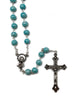 Catholic ROSARY – MARBLED GLASS PINK OR TURQUOISE BLUE