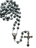 Catholic Rosary - GLASS STONE LOOK GREY 6MM