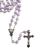Catholic Rosary - GLASS STONE LOOK PURPLE 5MM