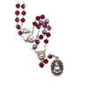 Catholic Rosary - SEVEN DOLOR GLASS BEADS BOXED RED