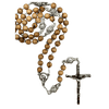 Catholic Rosary - LIGHT BROWN OLIVE WOOD