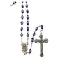 Catholic Rosary - RED, AQUA or BLUE CRYSTAL BEADS WITH METAL RING RED