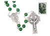 ROSARY IRISH SHAMROCK BEADS WITH CARD