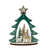 Christmas Tree with Deer standing wood laser cut decoration