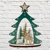 Christmas Tree with Deer standing wood laser cut decoration