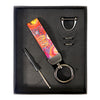 PU Leather Keyring with Aboriginal Design
