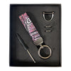 PU Leather Keyring with Aboriginal Design