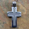 Stainless Steel Pendant – Double Cross 13.5x26mm