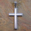 Stainless Steel Double Cross Pendant 27.5x43mm