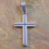 Stainless Steel Lined Cross Pendant 22x33mm