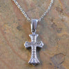 Stainless Steel CZ Cross Pendant 10x27mm