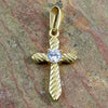 Stainless Steel Pendant – IP Gold Cross 16x27mm