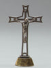 Magnet Metal Crucifix silver and gold/Sacred heart of Jesus/Risen Christ