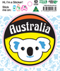 Australia Koala Circle Sticker