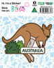 Cartoon Style Kangaroo Sticker