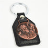 ST CHRISTOPHER LEATHER PAD KEY RING