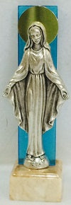 STATUE – PEWTER / ITALIAN MARBLE – OUR LADY GRACE 11cm