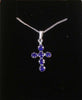 Evergleam Blue Crystal Cross Pendant