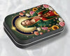Religious Rosary Metallic Box with Snap Closure