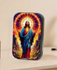 Religious Rosary Metallic Box with Snap Closure