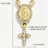 Stainless Steel Virgin Mary Oval Pendant Necklace,