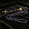 Catholic Rosary - ST BENEDICT GLASS STONE BEADS 6MM WITH GOLD CRUCIFIX