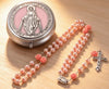 Miraculous Mary Rosary Beads with Metal Box