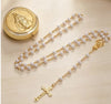 Miraculous Mary Rosary Beads with Metal Box