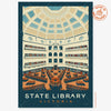 State Library Victoria La Trobe Reading Room Suburban Icon postcard
