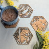 AUSTRALIAN WOODEN COASTERS - laser cut